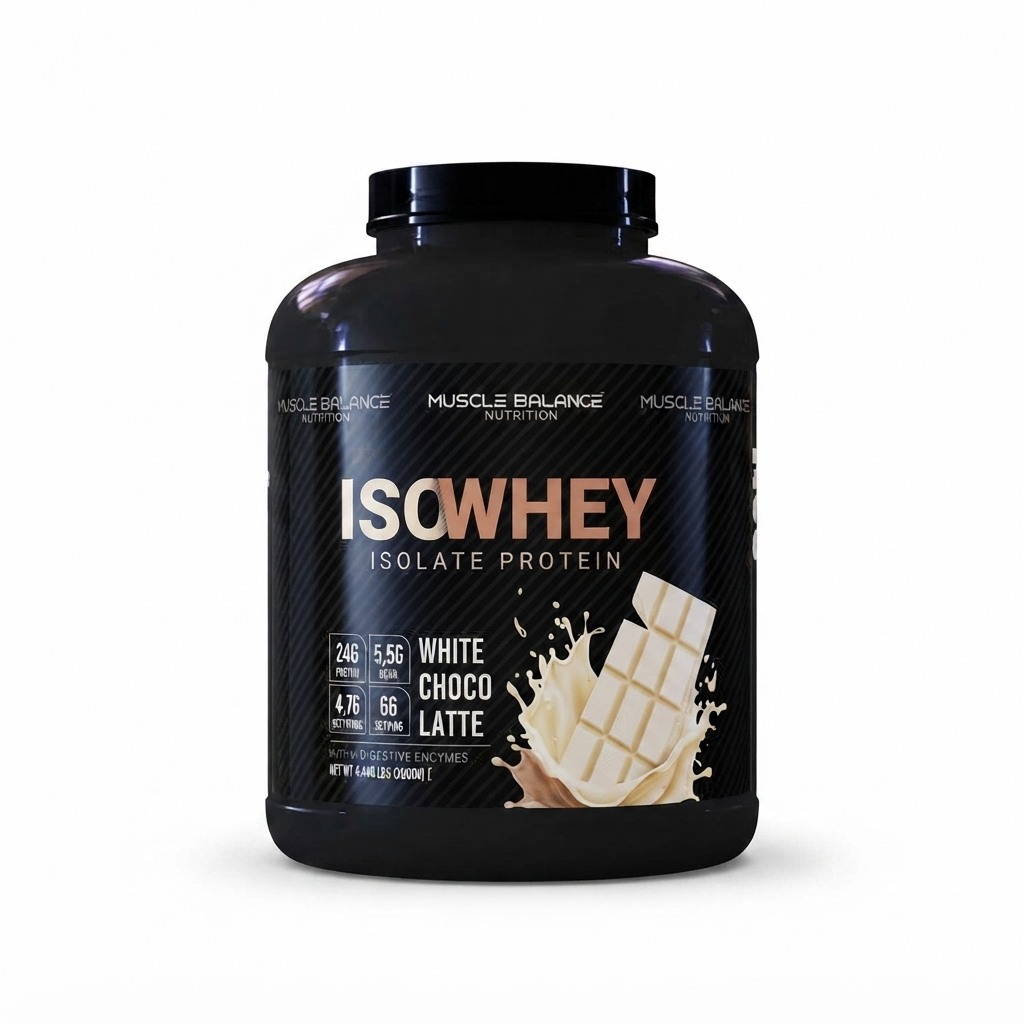 MUSCLE BALANCE Iso Whey Isolate Protein beyaz çikolatalı 2000g 66 Servis